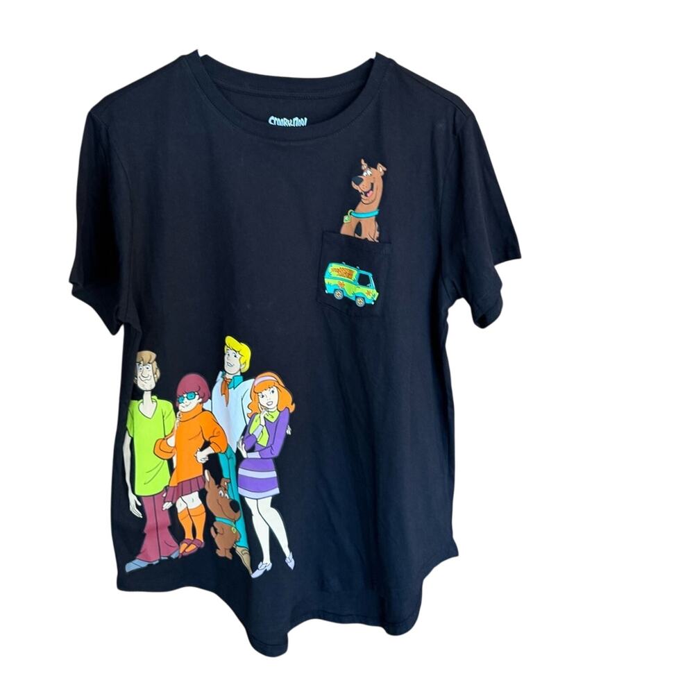 Scooby-Doo Gang Pocket Graphic Tee Black Boys XXL (18/20) Like New